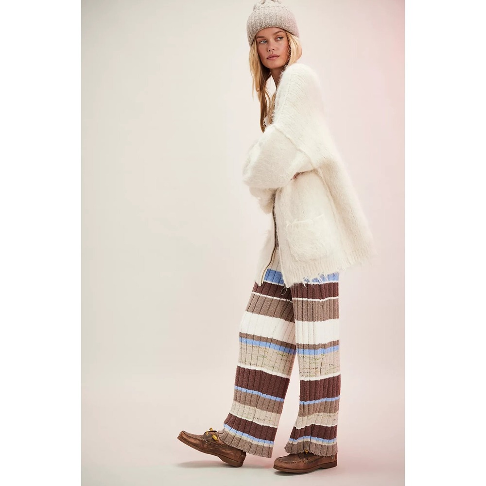 Free People NWT Spark Joy‎ Swit Knit Striped Pants Size Small